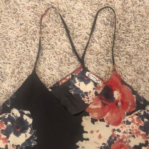 Beautiful Free People floral tunic/slip